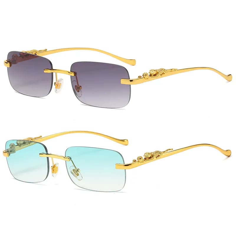 Óculos de Sol Fashion Frameless Leopard