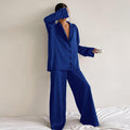 Pijama Azul Feminino em Seda Conjunto - Luxo e Conforto